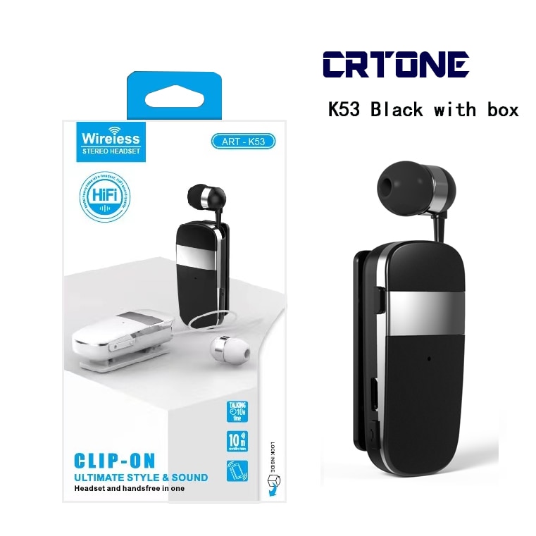 2. Mini Auriculares inalámbricos K53, con Bluetooth, recordatorio de llamadas, Clip de vibración, Auriculares manos libres para negocios