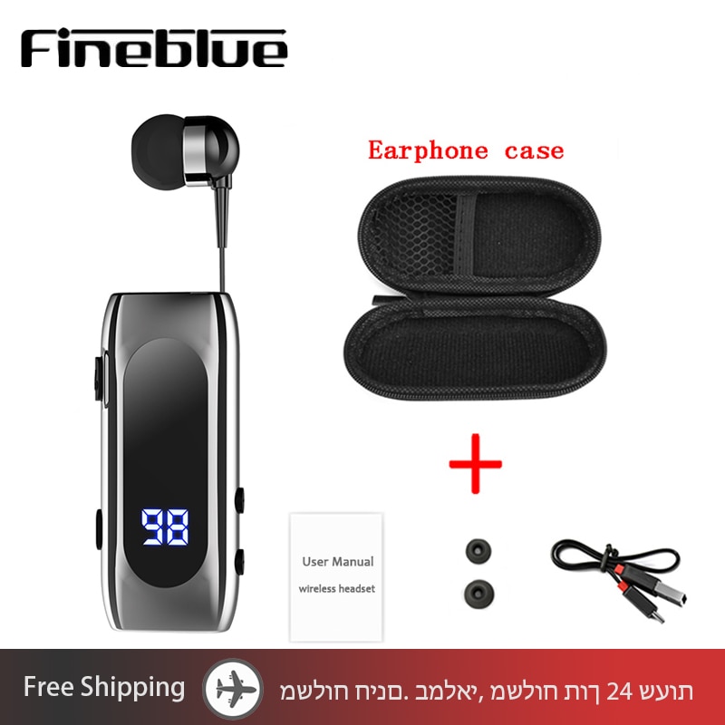 3. Auriculares K55 con Bluetooth 5,2, cascos con 20 horas de tiempo de conversación, recordatorio de llamadas, Clip de vibración, controlador, Fineblue PK F920